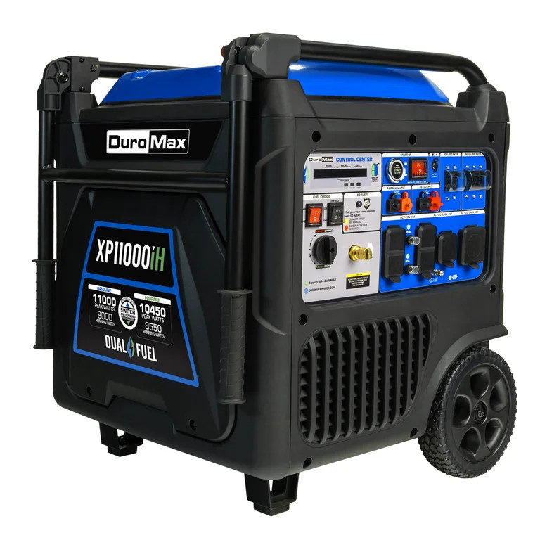 DuroMax XP11000iH 11,000 Watt Portable Dual Fuel Inverter Generator - Quiet, Low THD | Walmart (US)