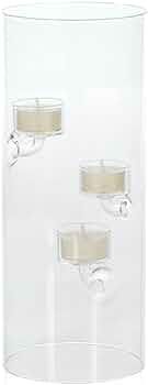 Zodax Suspended Glass Tealight Holders with Hurricane Lamp or Lantern Shape (Extra-Large) | Amazon (US)