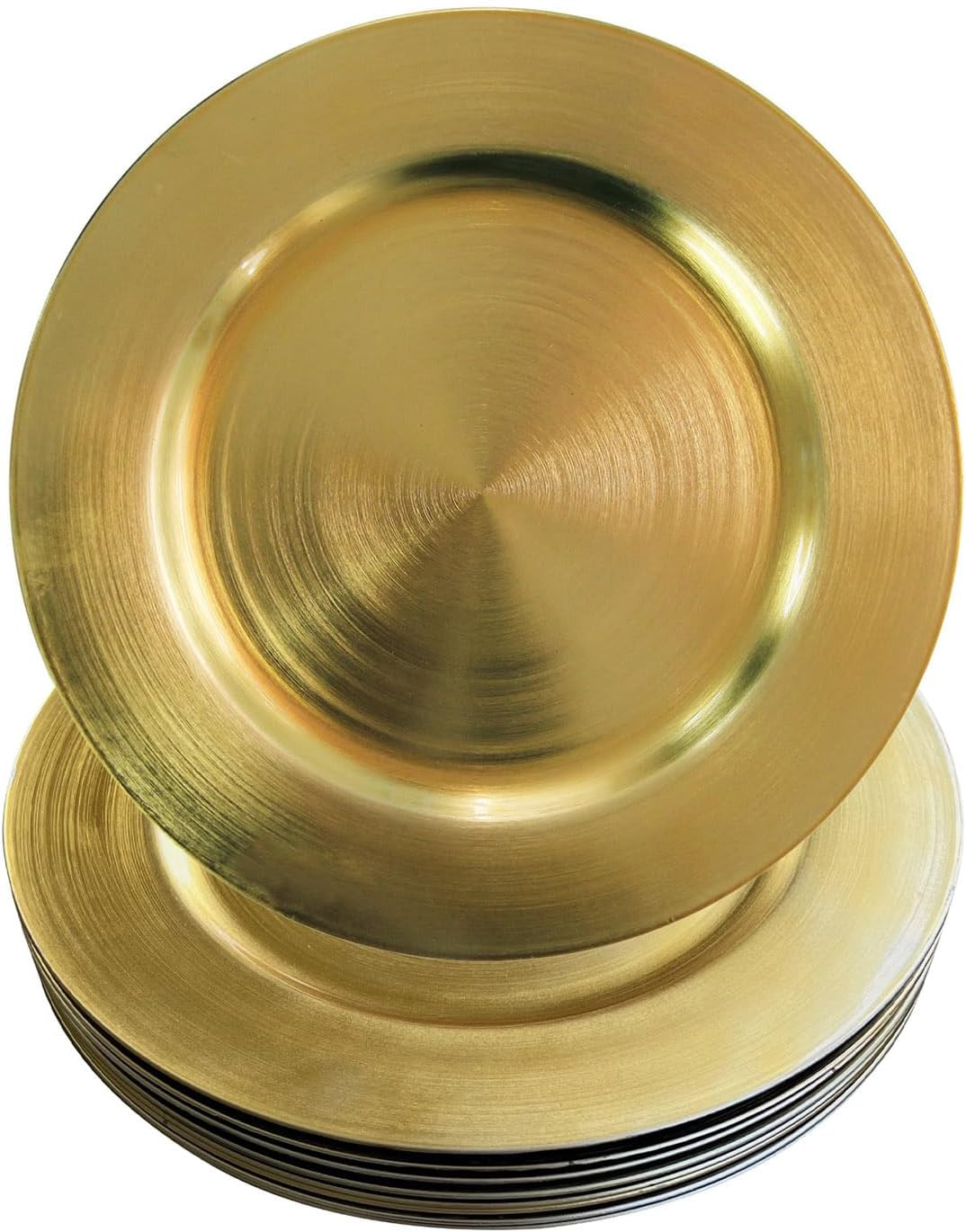 WELMATCH Metallic Gold Charger Plates Rings - 12 pcs 13 Inch Plasic Round Wedding Party Decroatio... | Amazon (US)