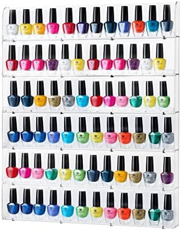 Sagler Rack Acrylic Organizer Holds up to 102 Bottles, Clear Nail Polish Holder Nail Polish Stora... | Amazon (US)