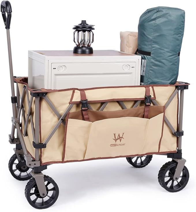 Whitsunday Folding Collapsible Wagon,Camping Large Capacity Heavy Duty Wagon Cart,Utility Wagon w... | Amazon (US)