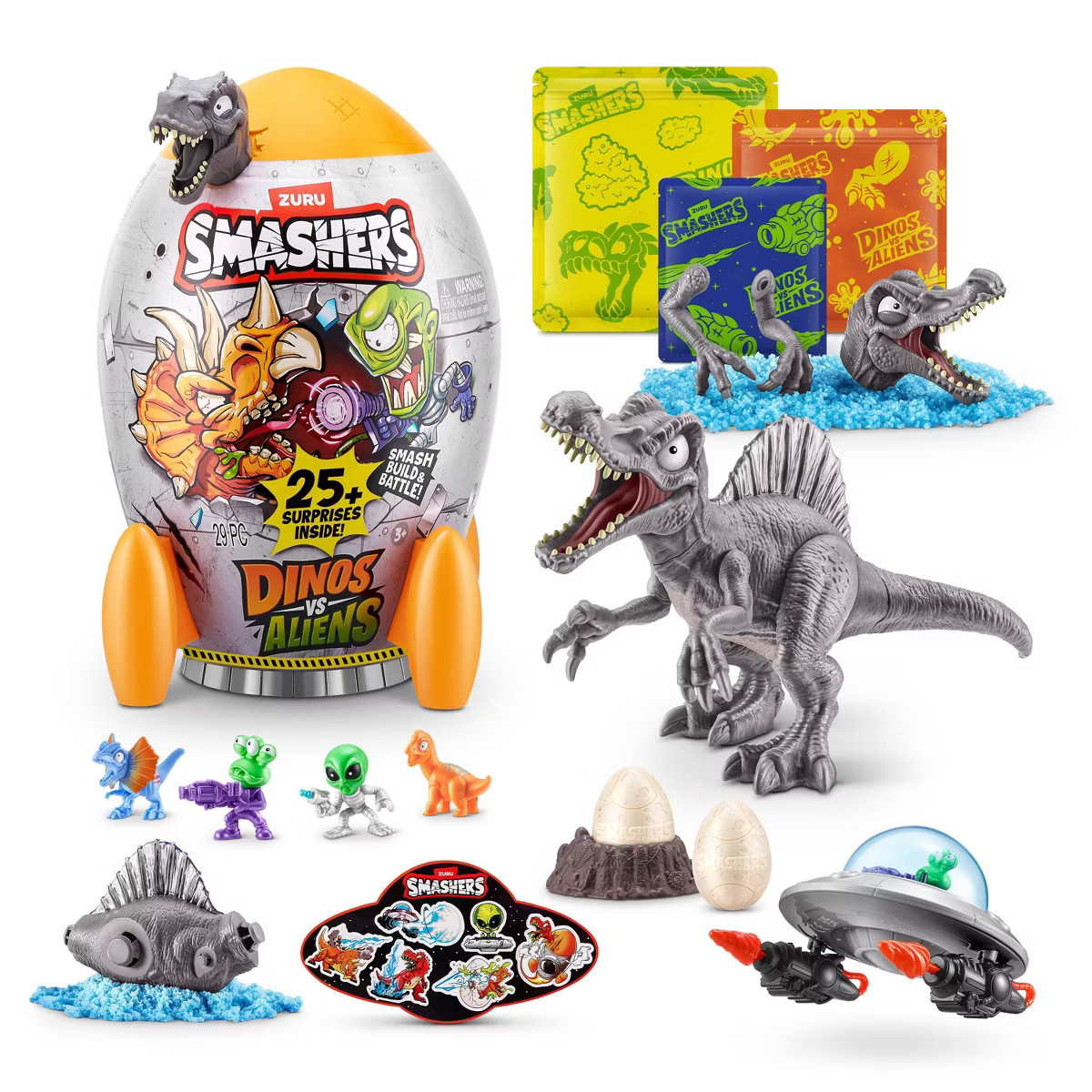 Smashers Dino vs Aliens Animal Figure: 20-Piece Plastic Playset for Kids | Target