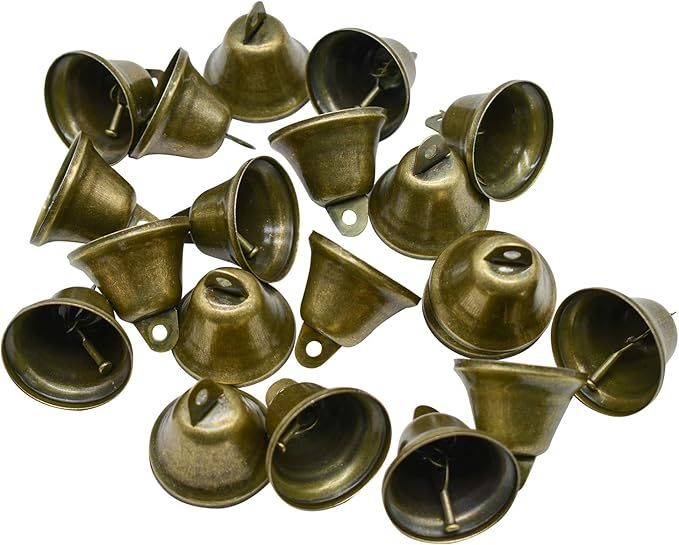 Maydahui 20PCS Bronze Jingle Bells Vintage Brass Color Mini (1.7 X 1.5 Inches) for Wedding Doors ... | Amazon (US)