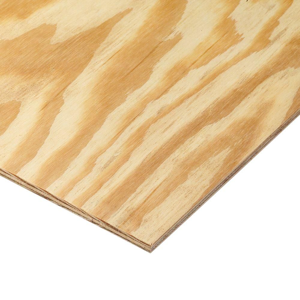 11/32 in. or 3/8 in. x 4 ft. x 8 ft. BC Sanded Pine Plywood-721715 - The Home Depot | The Home Depot