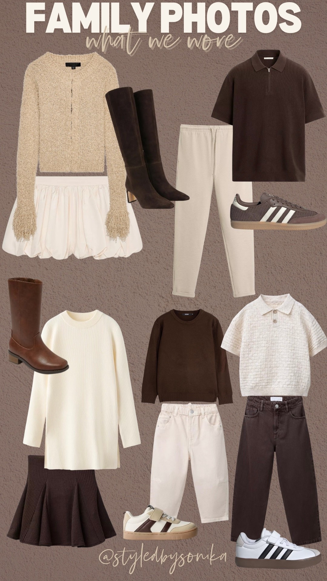What we wore for family photos 
Family pictures outfit inspo
Chocolate brown
Fall outfits


#LTKMens #LTKKids #LTKFamily