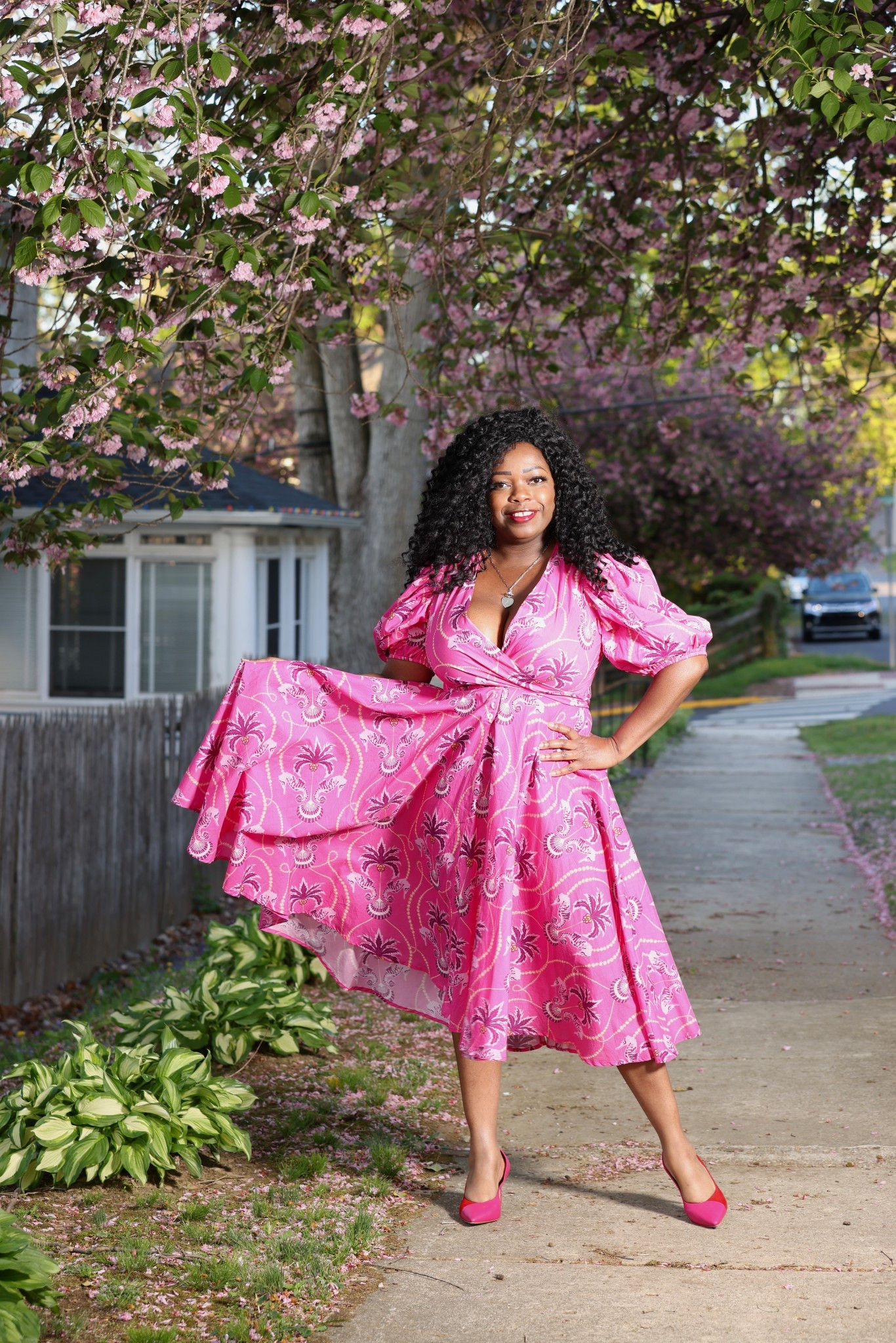 Spring into action with this beautiful Lola dress. PARADISE ISLAND PINK

#ad#beyondbyvera

#LTKMidsize #LTKWatchNow #LTKParties
