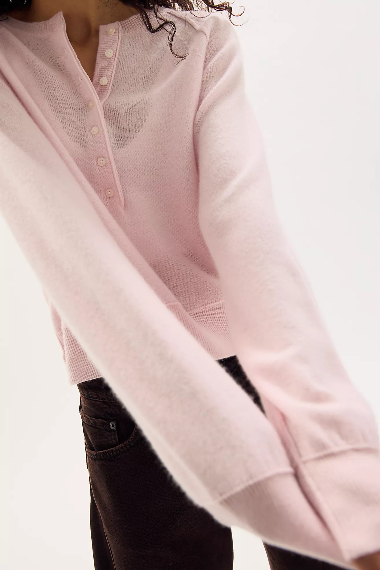 Porta Cashmere Henley Sweater | Free People (Global - UK&FR Excluded)