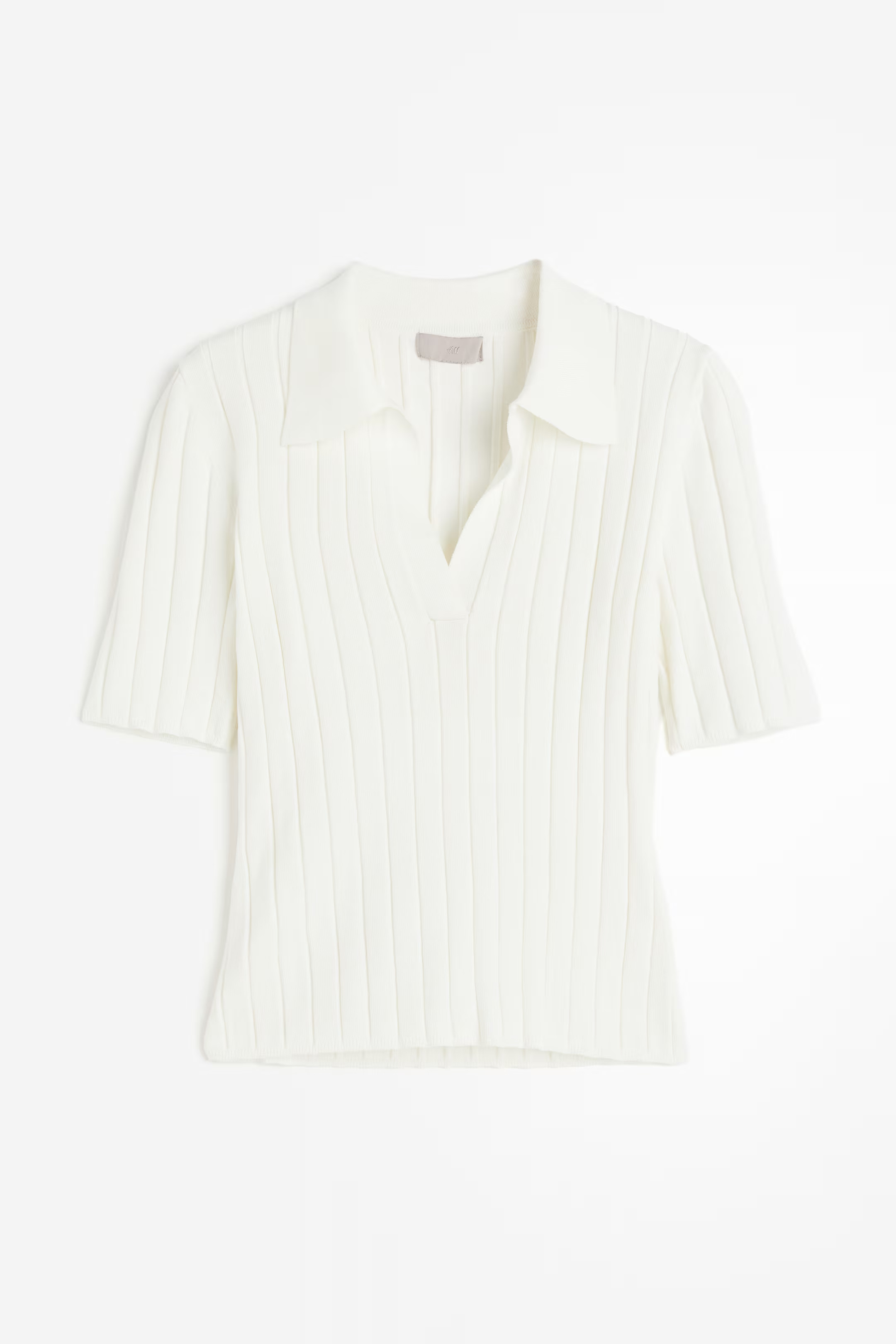 Rib-knit collared top | H&M (UK, MY, IN, SG, PH, TW, HK)