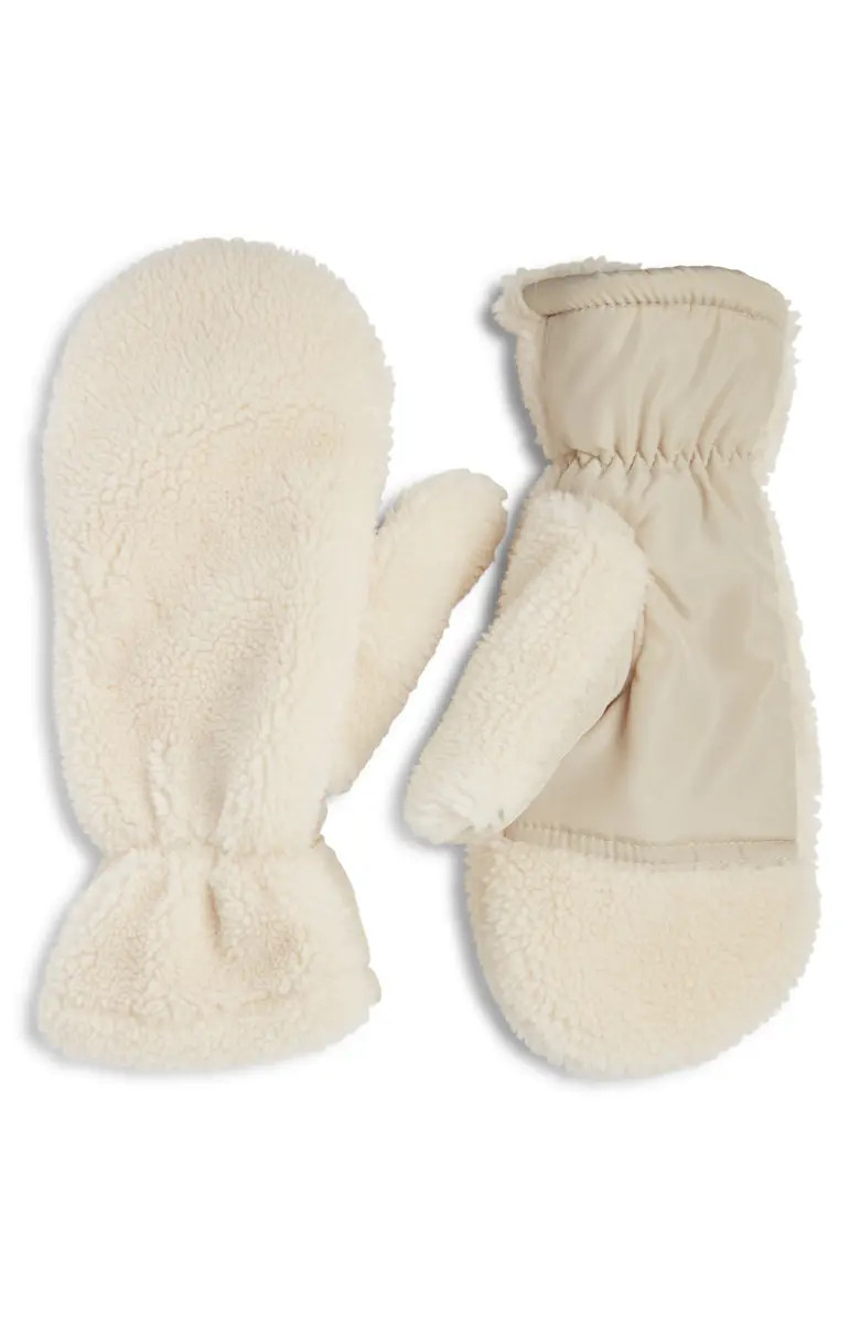 Sweaty Betty Faux Shearling Mittens | Nordstrom | Nordstrom