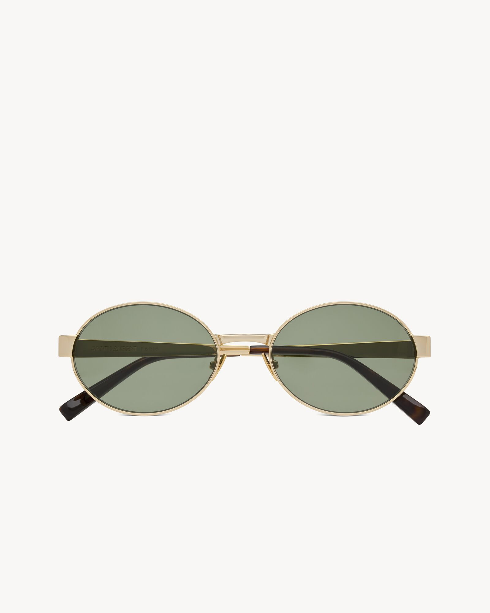sunglasses with round metal frames and nylon lenses. | Saint Laurent Inc. (Global)