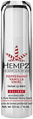Hempz Limited Edition Peppermint Vanilla Swirl Herbal Lip Balm, .50 oz. | Amazon (US)