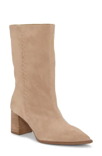 Vince Camuto Lorrys Whipstitch Block Heel Boot in Tortilla at Nordstrom Rack, Size 7.5 | Nordstrom Rack
