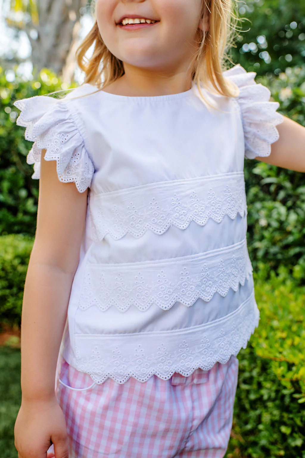 Ellie's Eyelet Top - Worth Avenue White | The Beaufort Bonnet Company