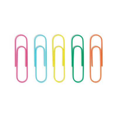 U Brands 5ct Jumbo Paper Clips Brights | Target
