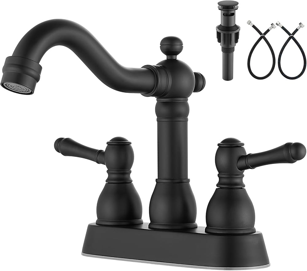 Aolemi 4 Inch Centerset Bathroom Sink Faucet Double Handle Two Hole Vintage RV Vanity Basin Lavat... | Amazon (US)