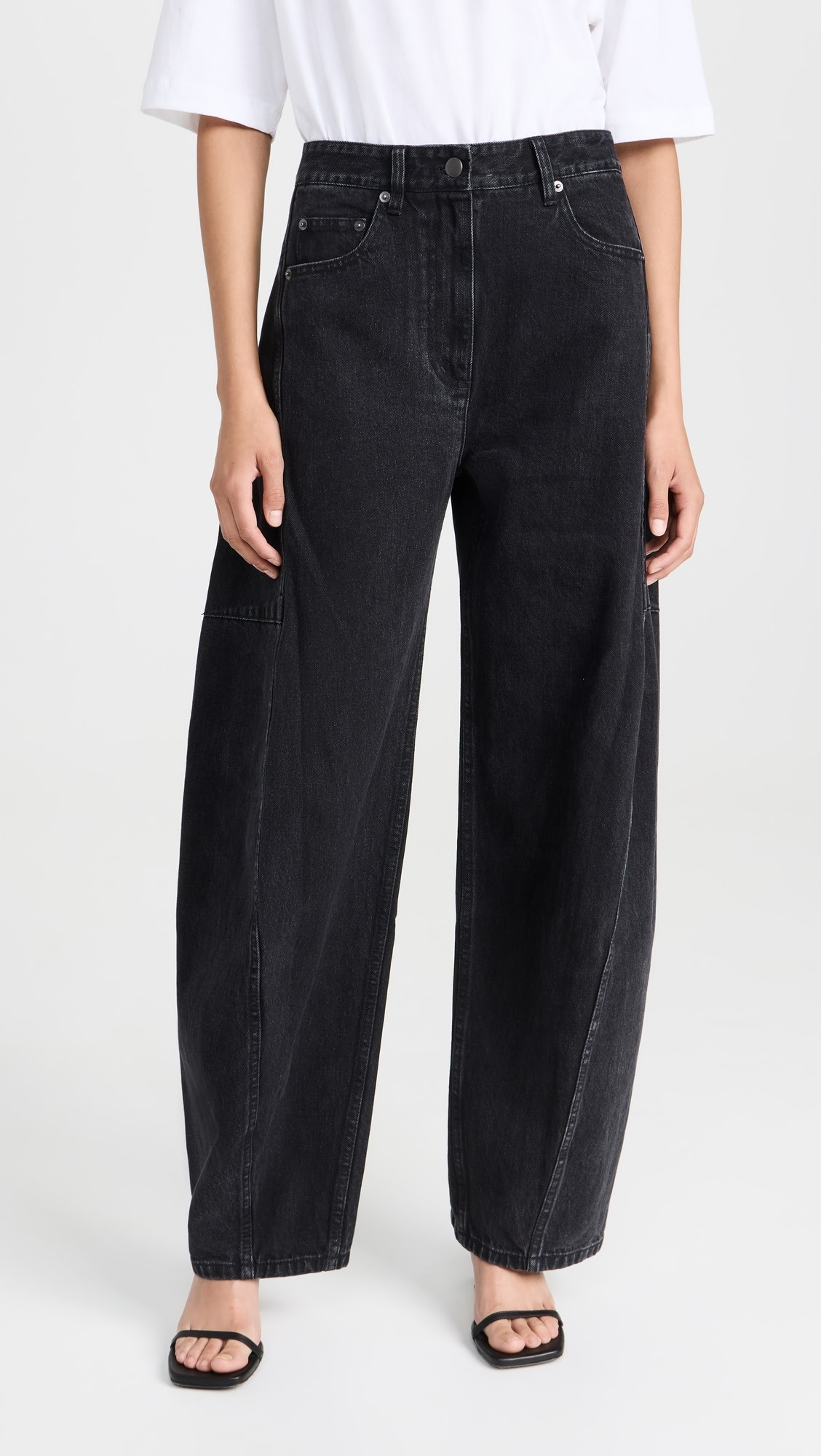 Tibi Black Denim Sid Jeans | Shopbop | Shopbop