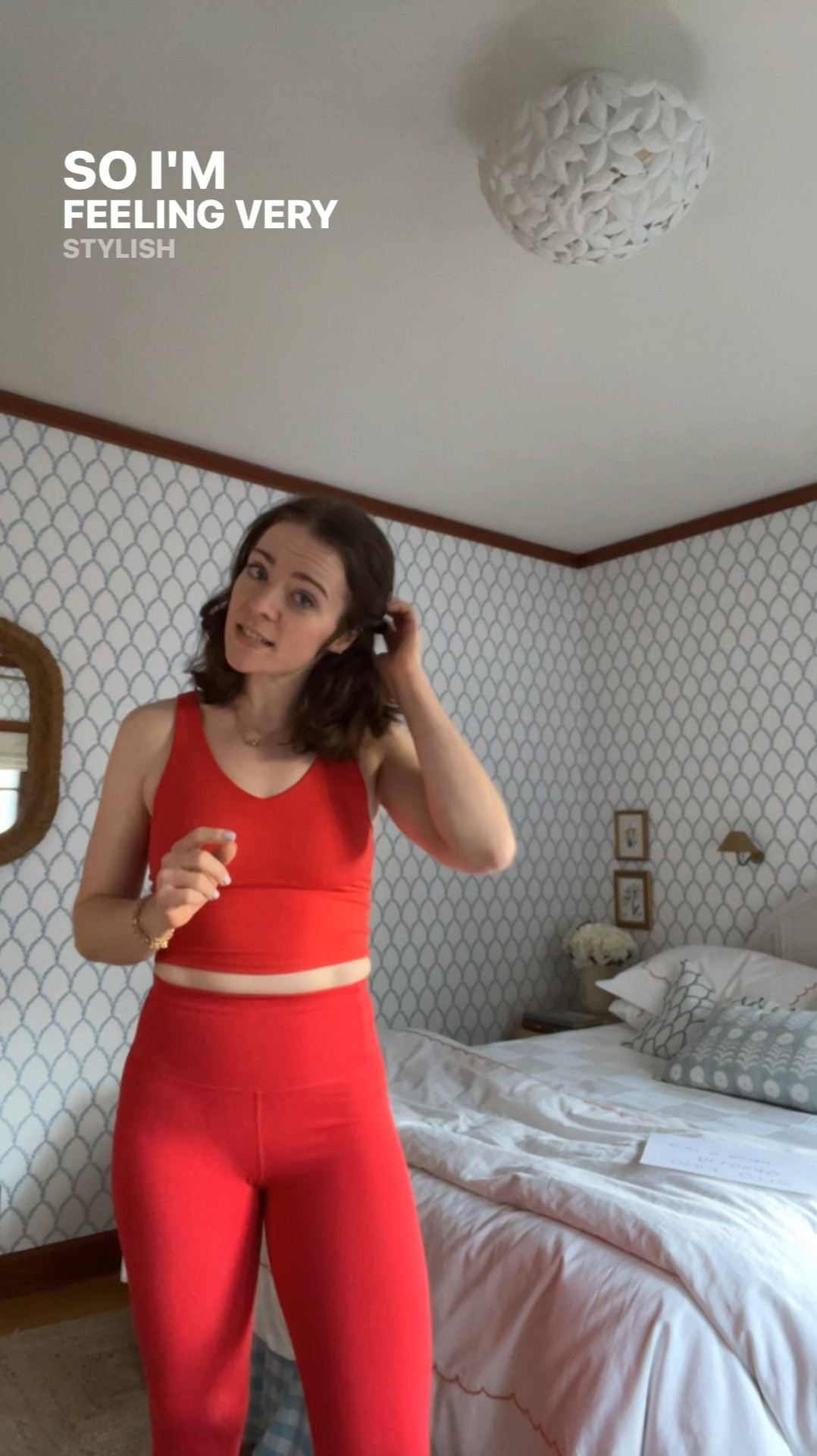 Enjoying this cute new workout set! Nice and thick, runs a little on the small side. Love the colors, including this red!

#LTKActive #LTKFindsUnder50 #LTKFitness