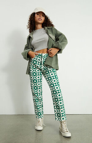 LA Hearts Sage Sherpa Corduroy Trim Shacket | PacSun | PacSun