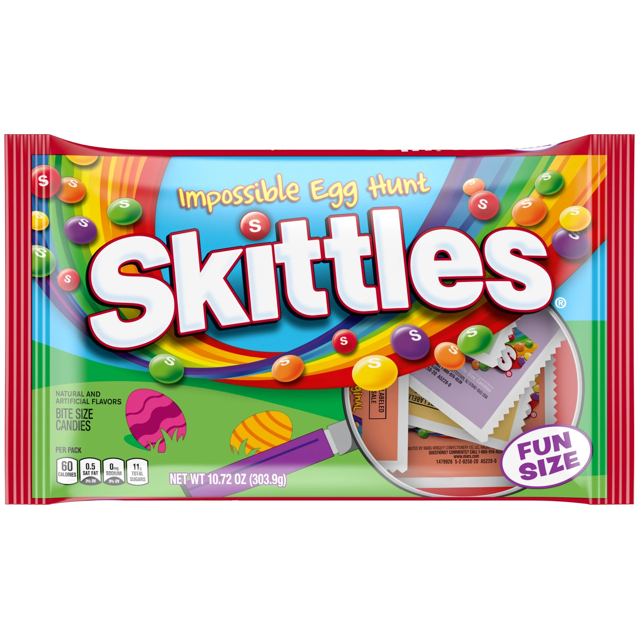 Skittles Original Fun Size Impossible Egg Hunt Easter Candy - 10.72 oz Bag | Walmart (US)
