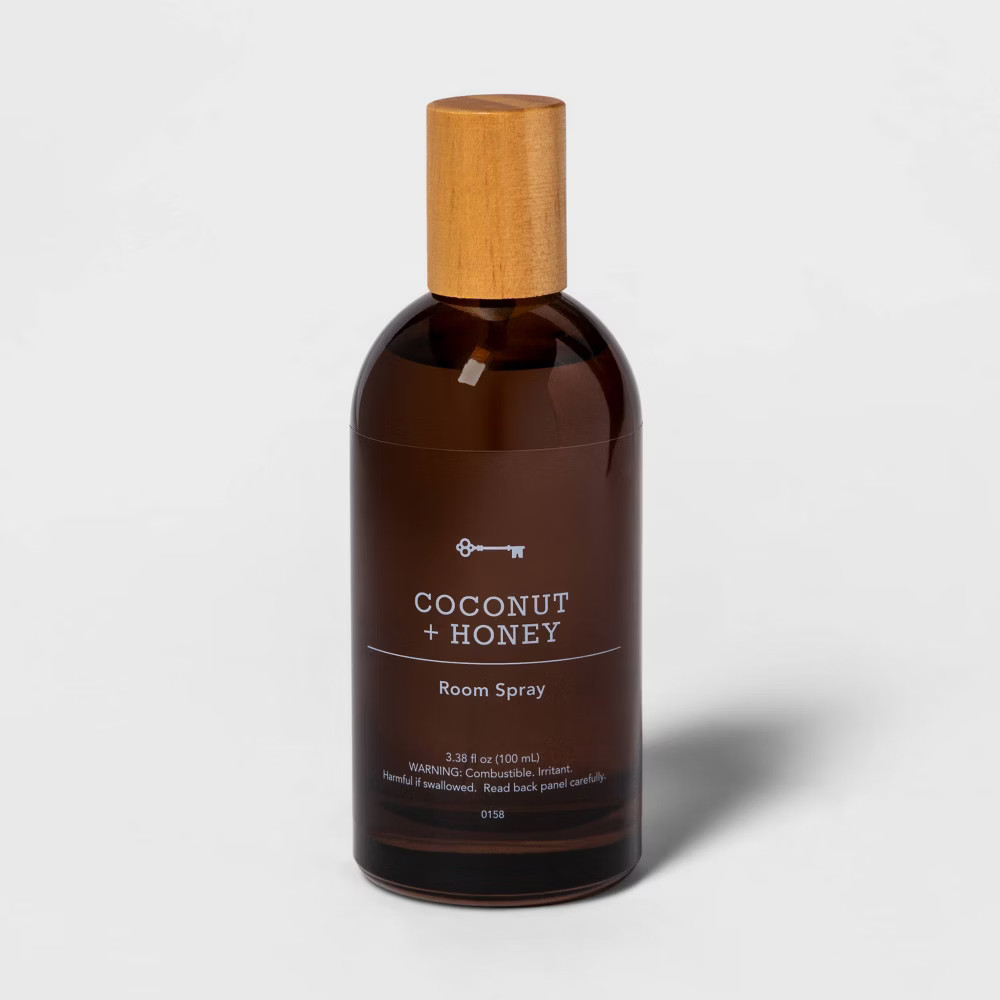 3.38 fl oz Amber Glass Coconut and Honey Room Spray - Threshold | Target