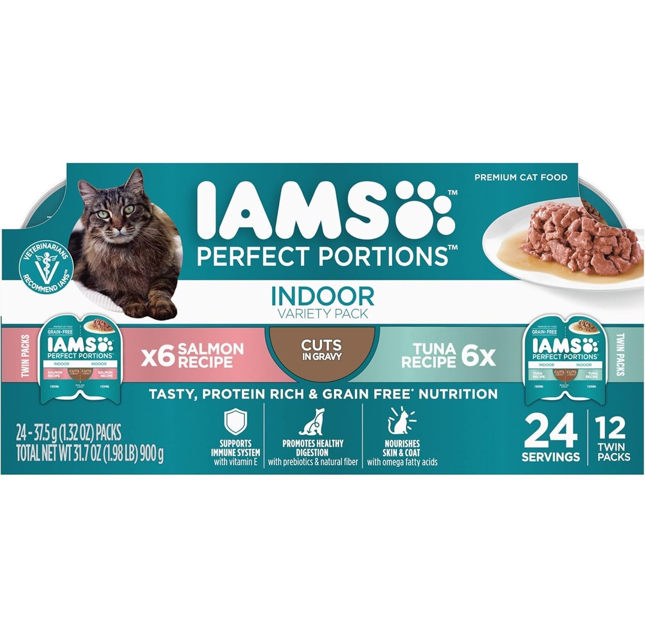 A wet food diet is essential for a healthy kittty! IAMS is the only wet food I give my bby boy