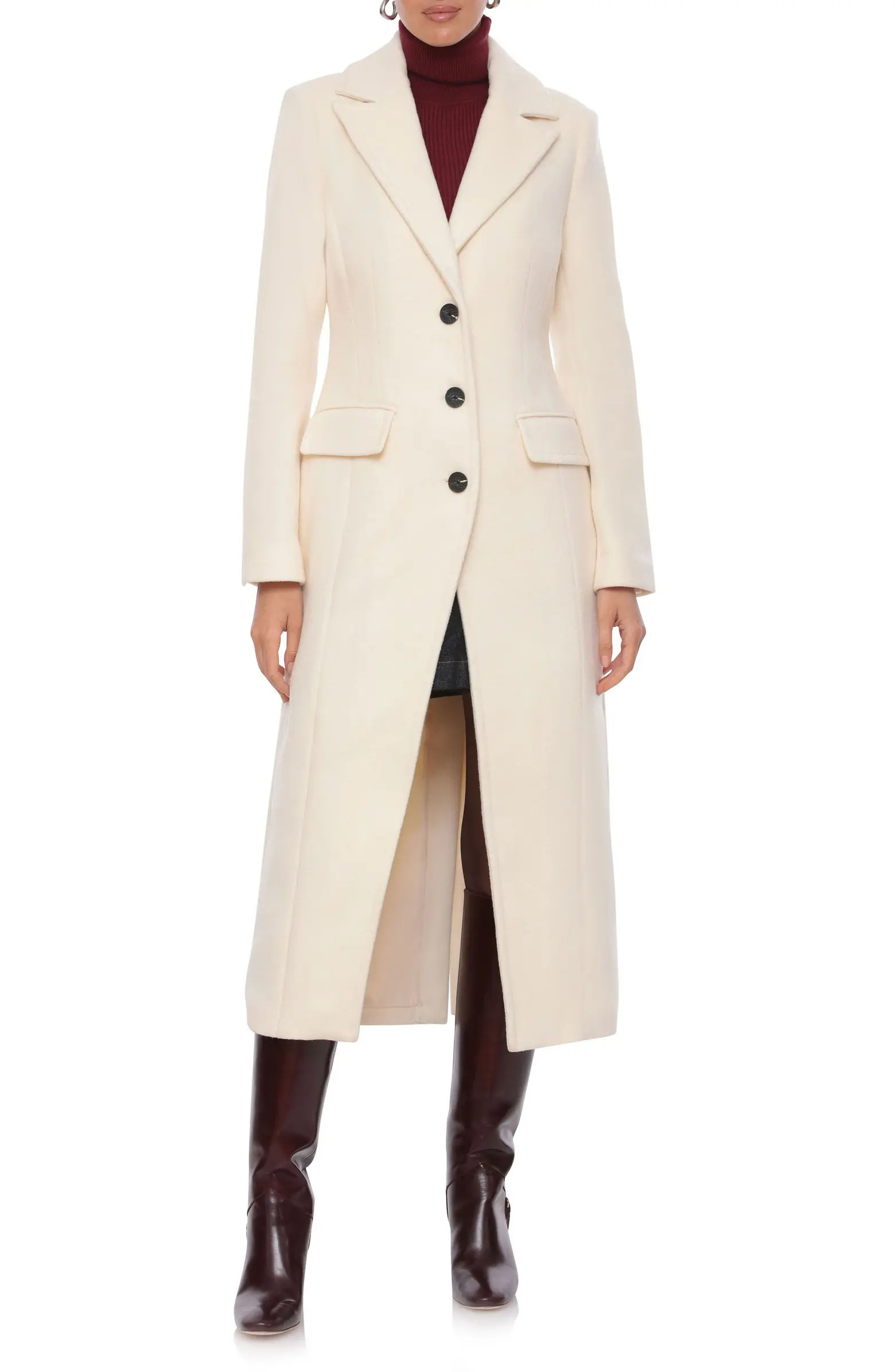 Avec Les Filles Cutaway Tailored Maxi Coat | Nordstrom | Nordstrom