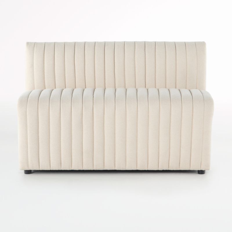 Buchanan Channel Stitch Upholstered Banquette Bench + Reviews | Crate & Barrel | Crate & Barrel