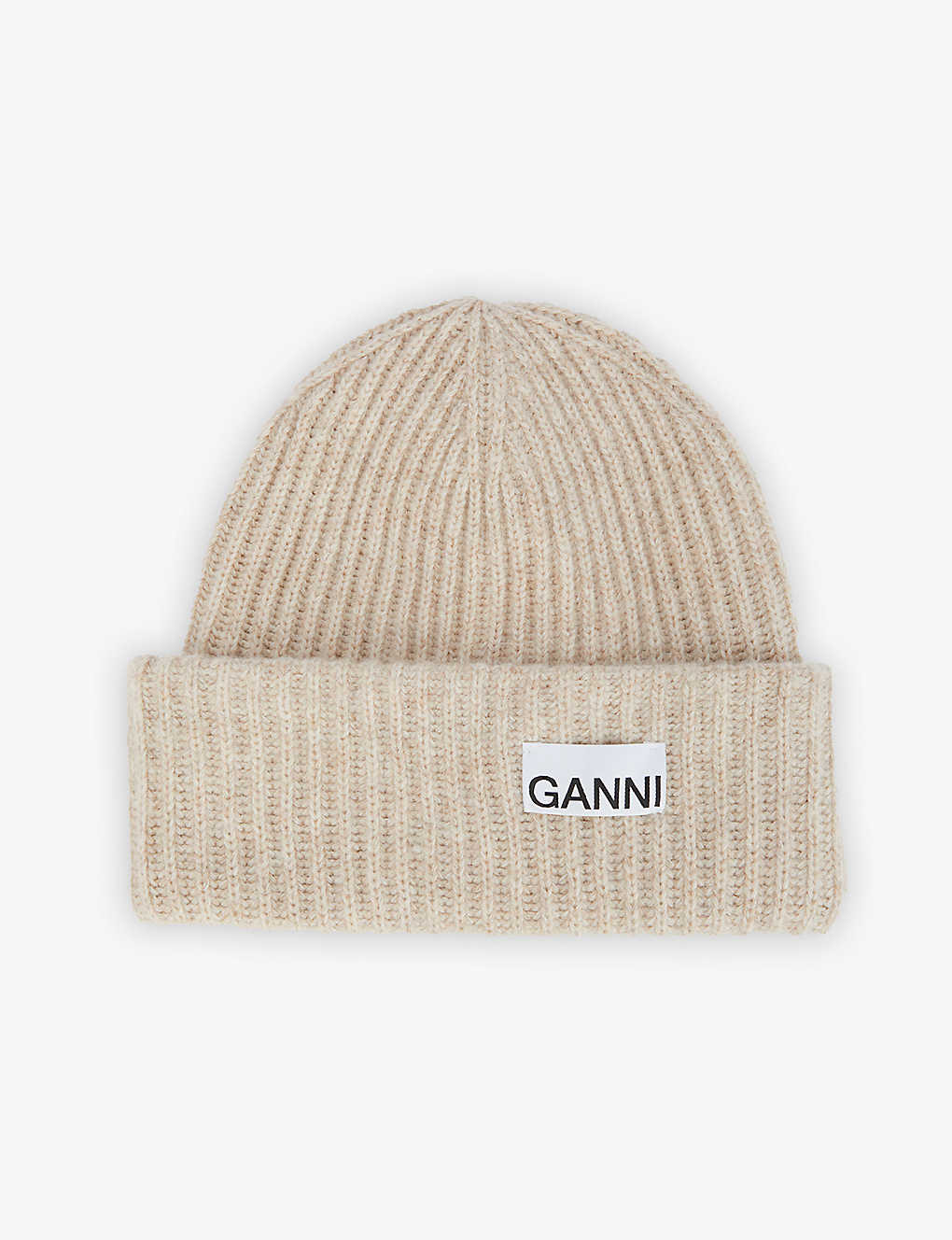 Logo-patch recycled wool-blend beanie hat | Selfridges