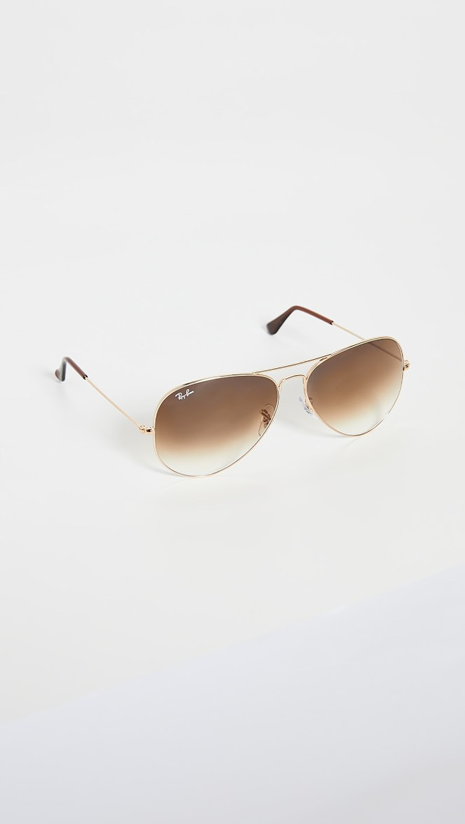 RB3025 Oversized Classic Aviator Gradient Sunglasses | Shopbop