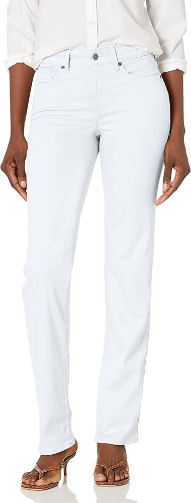 NYDJ Women's Misses Marilyn Straight Denim Jeans, Optic White, 12 at Amazon Women's Jeans store | Amazon (US)