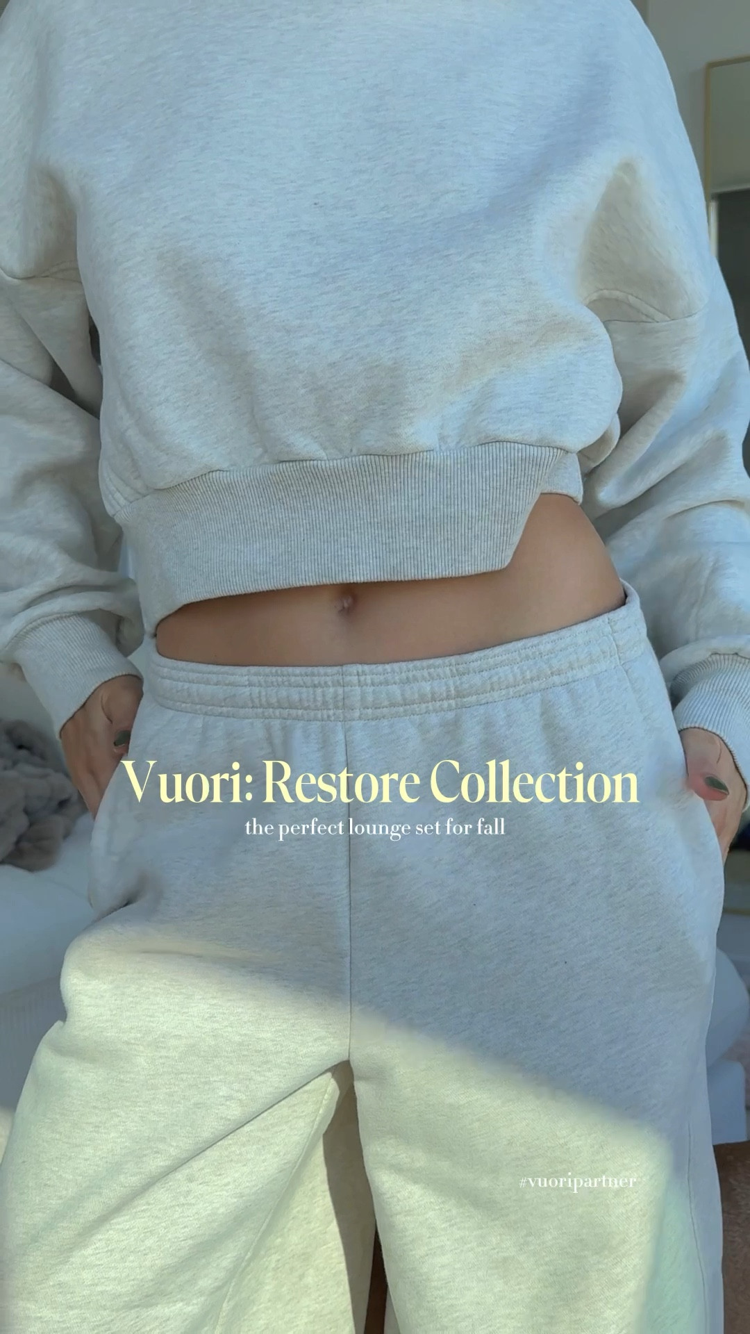 this is the set you’ve been searching for. feeling extra cozy in my @vuoriclothing Restore Collection #vuoripartner