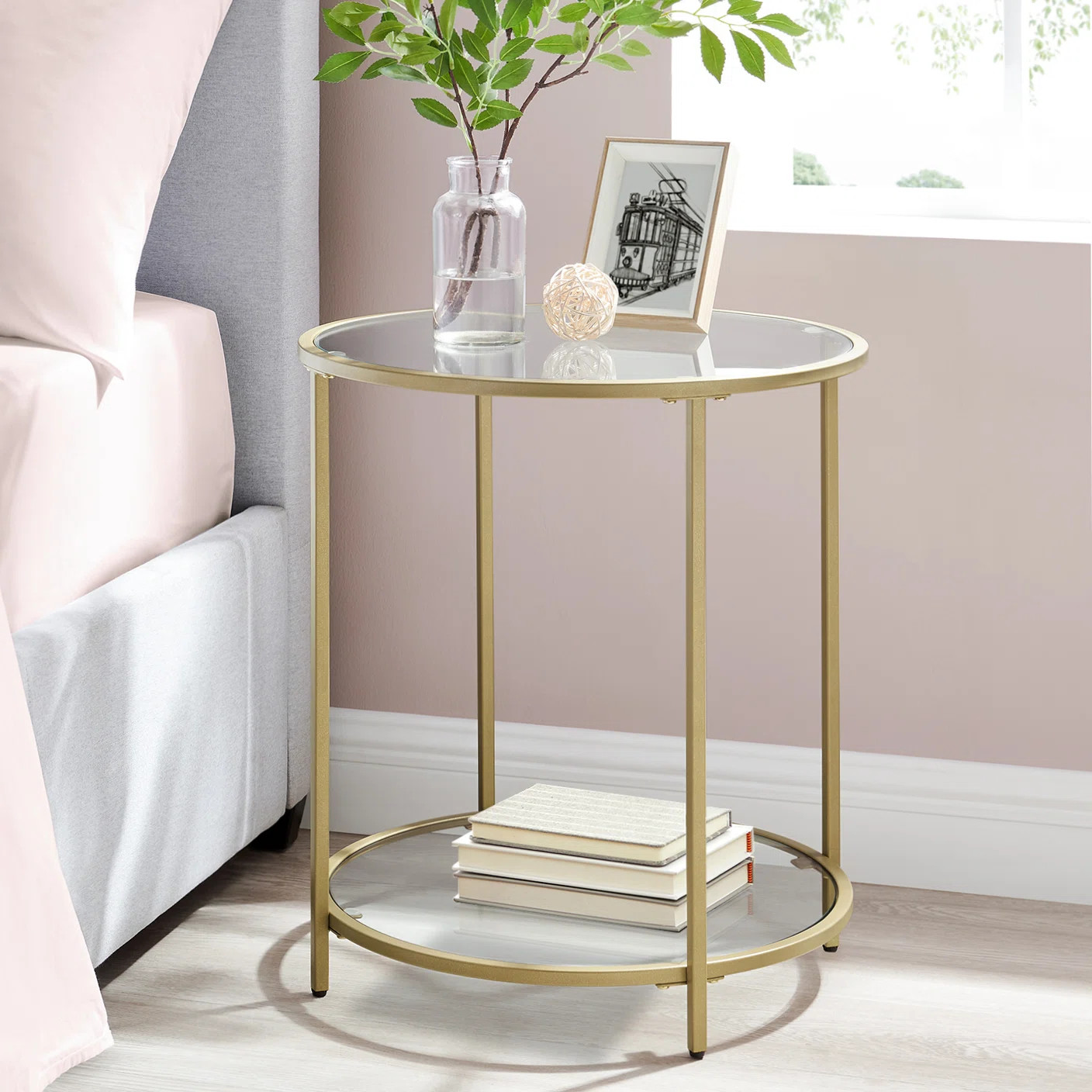 Zipcode Design™ Doynton Glass End Table with Storage & Reviews | Wayfair | Wayfair North America