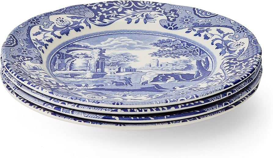 Spode Blue Italian Salad Plate 8", White | Amazon (US)