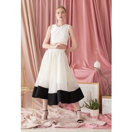 Swing In the Breeze Organza Midi Skirt | Chicwish