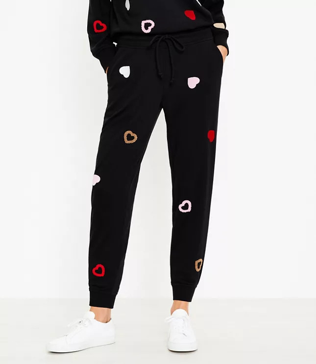 Lou & Grey Heart Cotton Terry Sweatpants | LOFT