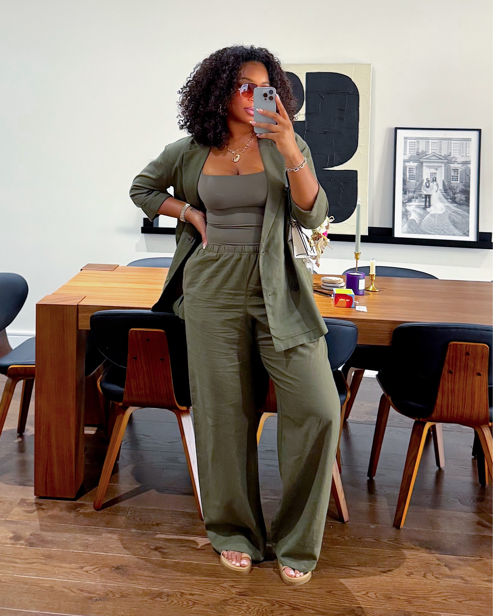 LOVE!!! 😍✨ wearing a small blazer (click the white blazer pic for the green!) and XL bottoms! I am 5’9 200 lbs ✨

#LTKStyleTip #LTKMidsize #LTKSummerEdit