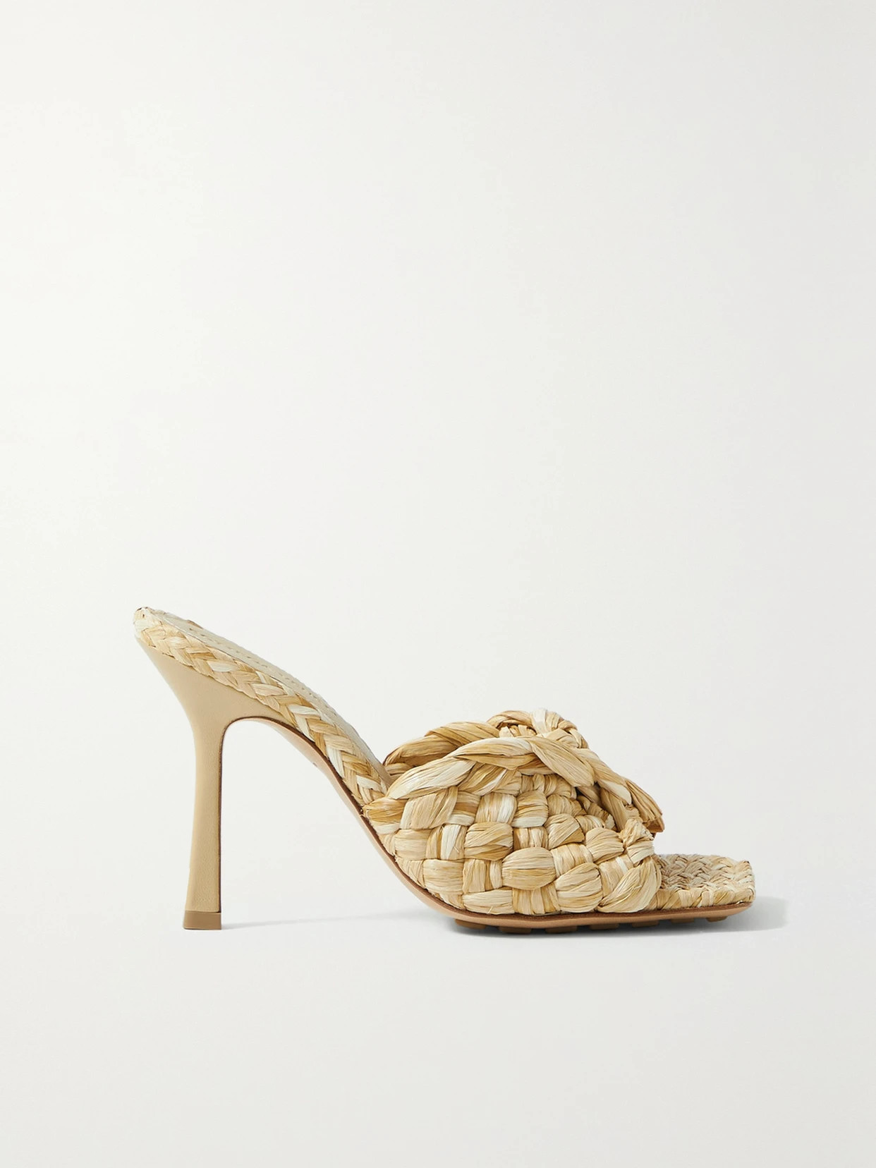 Bottega Veneta - Intrecciato Raffia Mules - Beige - IT40 | NET-A-PORTER APAC