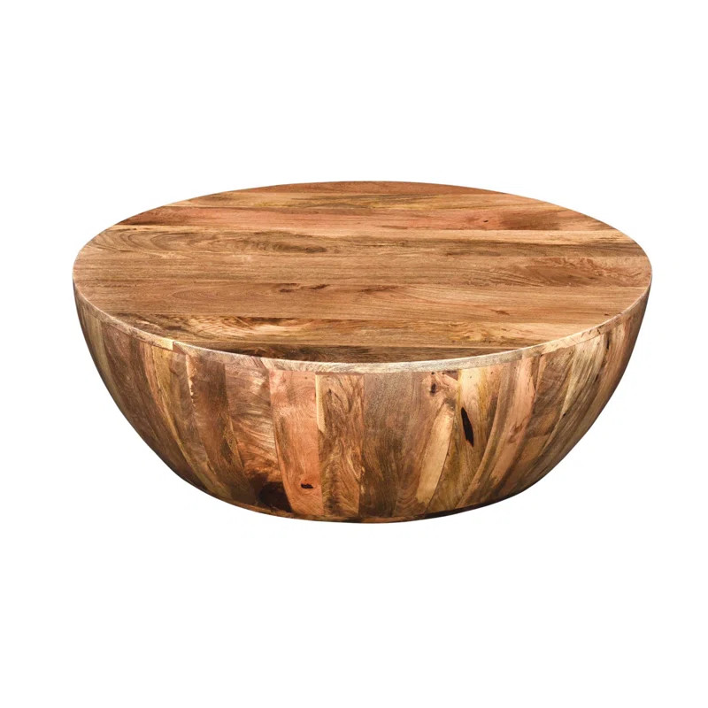 Cassius Solid Wood Drum Coffee Table | Wayfair North America