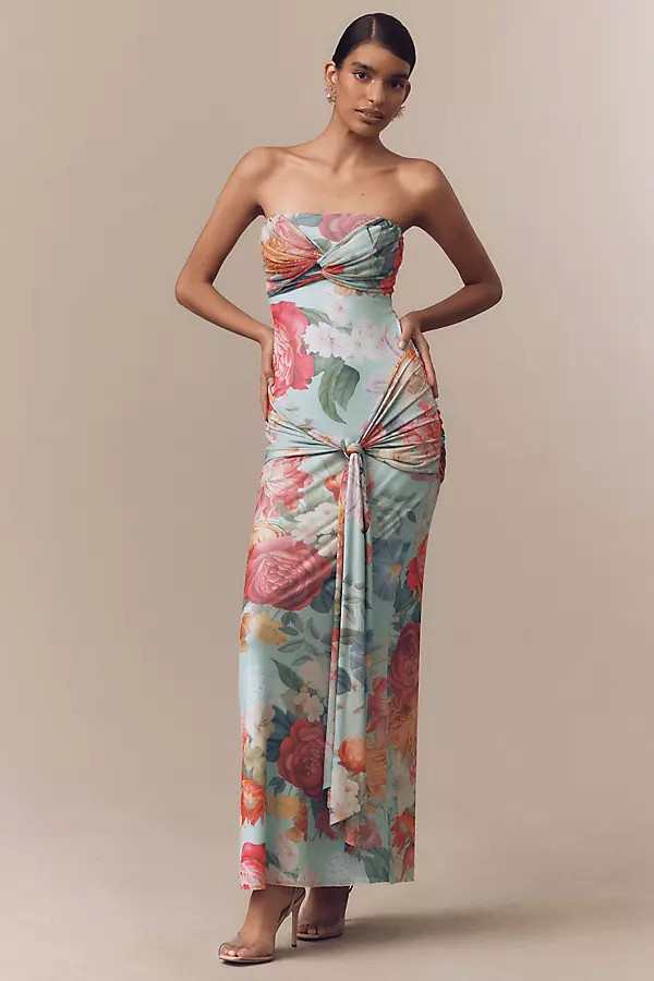 AFRM Rosalie Strapless Drop-Waist Maxi Dress | Anthropologie (US)
