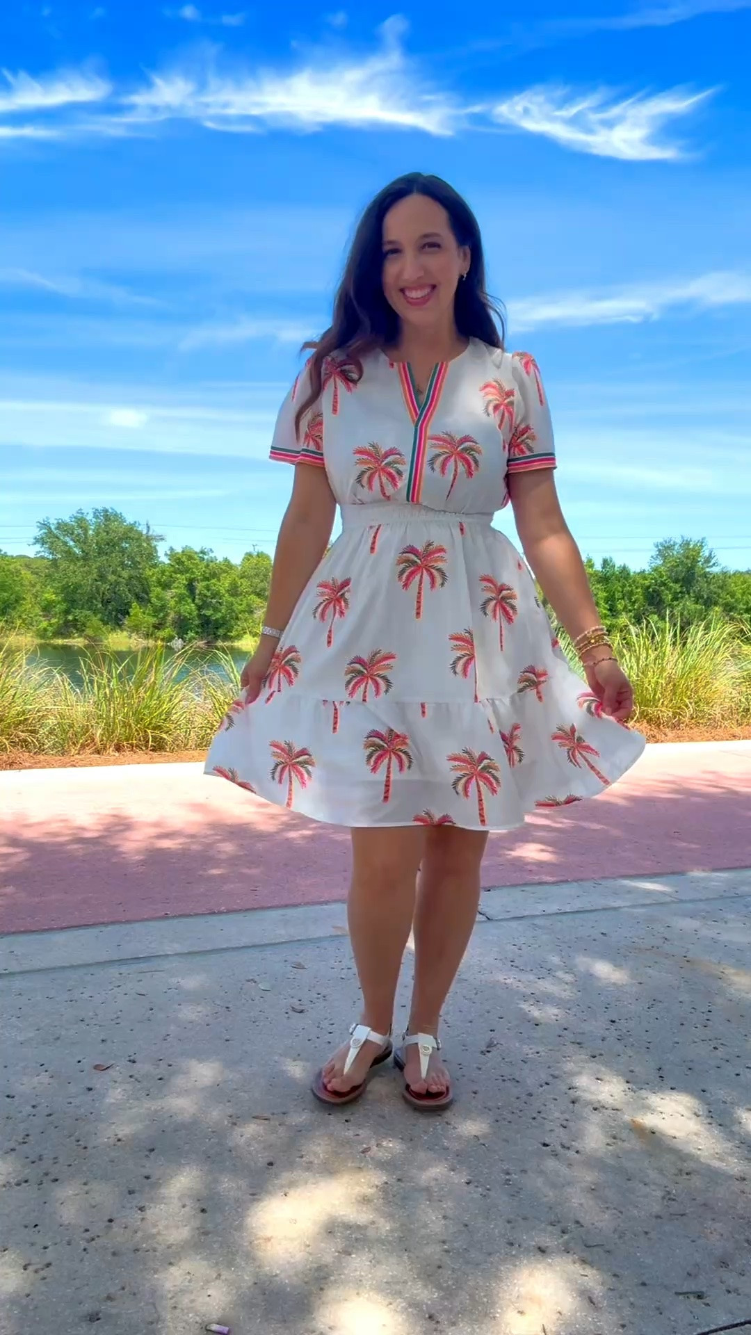 A sundress, a little sunshine, and all the Caribbean Beach vibes. 🌴✨
This dress was made for strolling resort paths, hopping on the Skyliner, and pretending every day is vacation day. ☀️💛
Shop the look in my LTK!