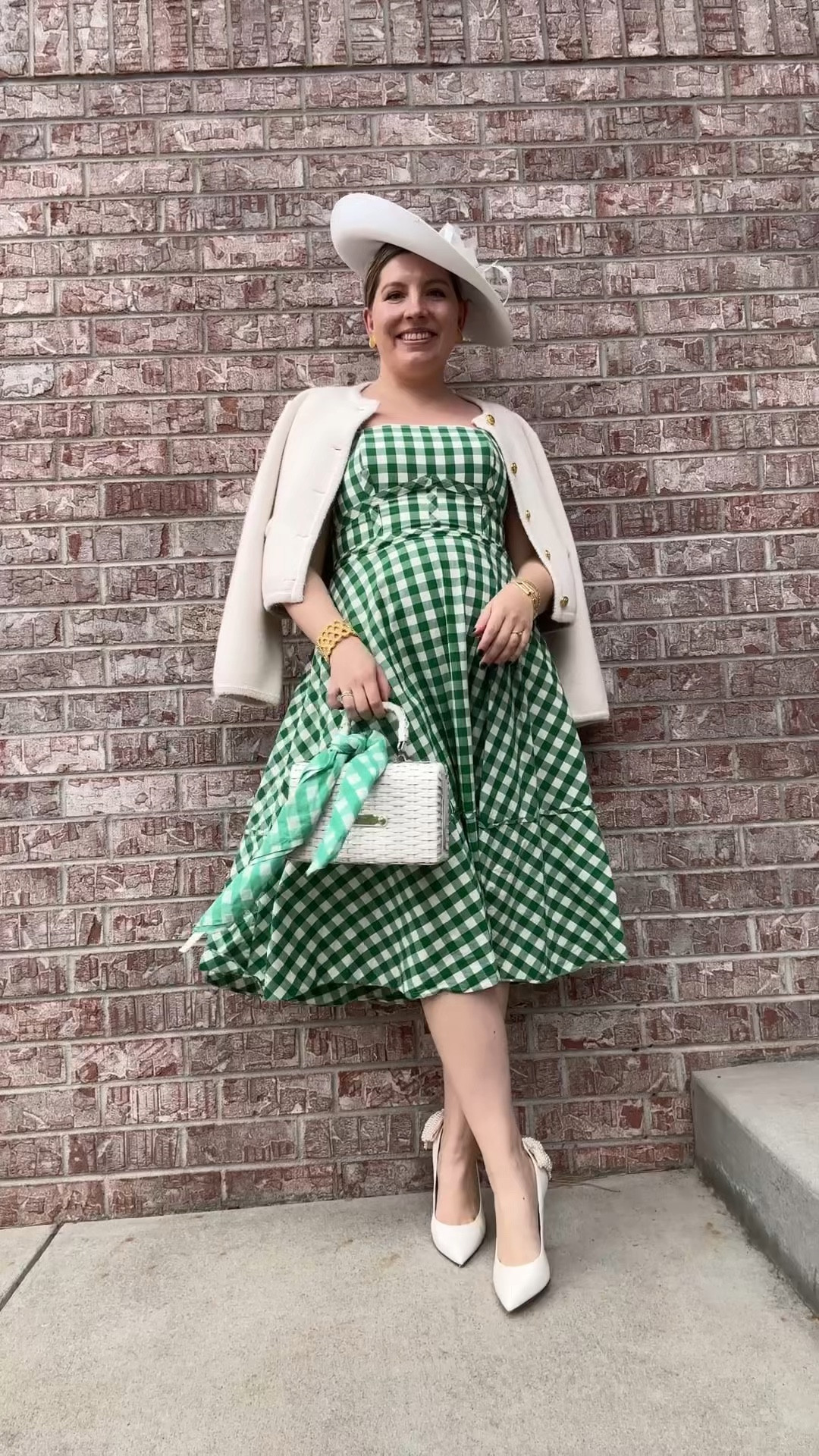 Spring Fling - Look 11
A curated style series

Nothing says “springtime” quite like gingham! Back in the day I didn’t wear a lot of gingham because it thought it felt old-timey in a way that just didn’t vibe with my style, but I was wrong - and I’m glad I’ve come around to it, because it’s a gorgeous pattern! 

Dress - Shoshana
Cardigan - English Factory
Hat - my old boutique (similar linked)
Bag - Vintage 
Scarf - Sunshine Tienda 
Earrings - Vintage Givenchy
Rings - Rocksbox
Bracelet - Lily Pulitzer & Rocksbox
Heels - Dillards

About this series:
On the surface this series looks like spring outings, Easter eggs and blooms starting to rise from the ground - but it’s actually about gender expression. lol yeah, I’m complex like that. I wanted to create a series featuring the variety of silhouettes and shapes that speak to me in my own wardrobe, all inspired by my own relationship to gender and the beauty of being a unique person on this planet.

Comment SHOP below to receive a DM with the link to this post on my LTK ⬇ https://liketk.it/6434g #ltktall #ltkseasonal #ltkootd

#LTKootd #LTKSeasonal #LTKSaleAlert