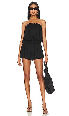 Lovers and Friends Alicia Romper in Black from Revolve.com | Revolve Clothing (Global)