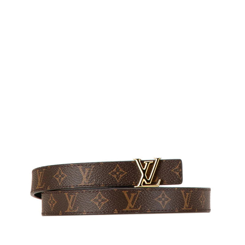 Louis Vuitton Monogram Reversible Belt Brown Gold | Shop Simon