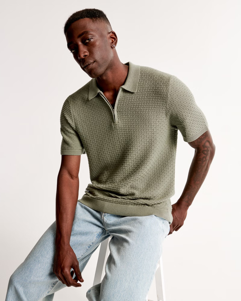 Half-Zip Sweater Polo | Abercrombie & Fitch (US)