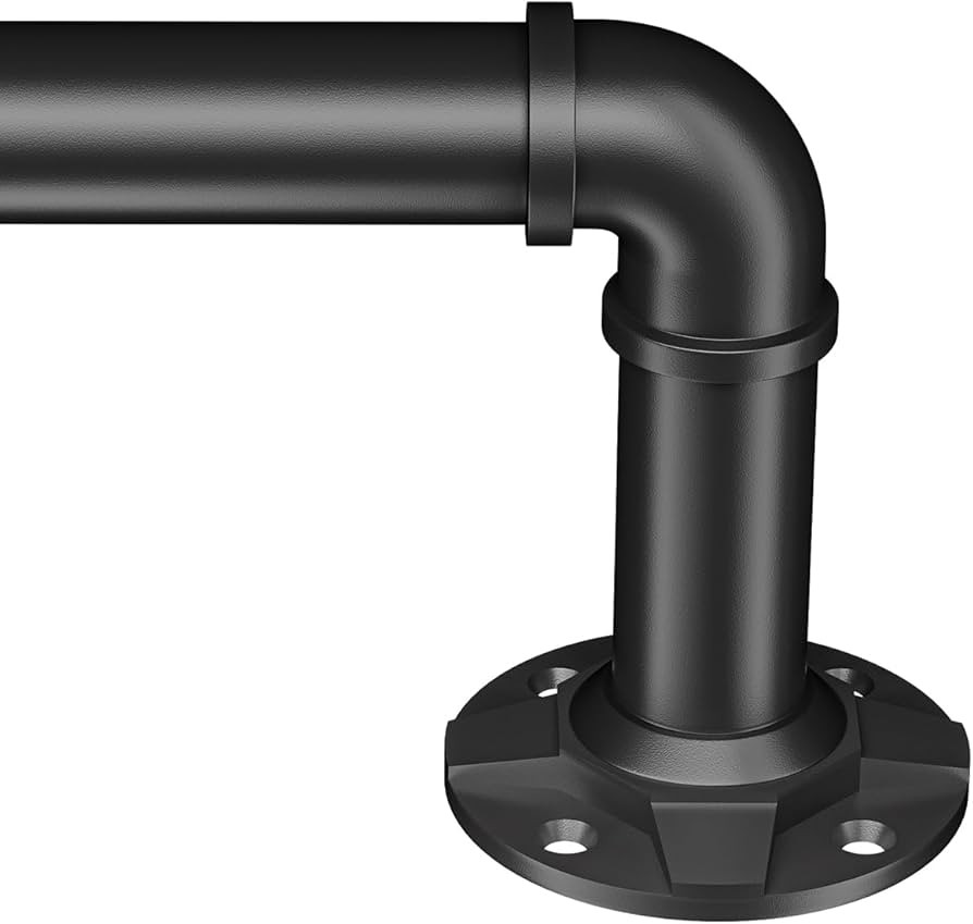 Black 1-inch diameter curtain rod: suitable for windows 66-120 "wide, adjustable curtain rod, mod... | Amazon (US)