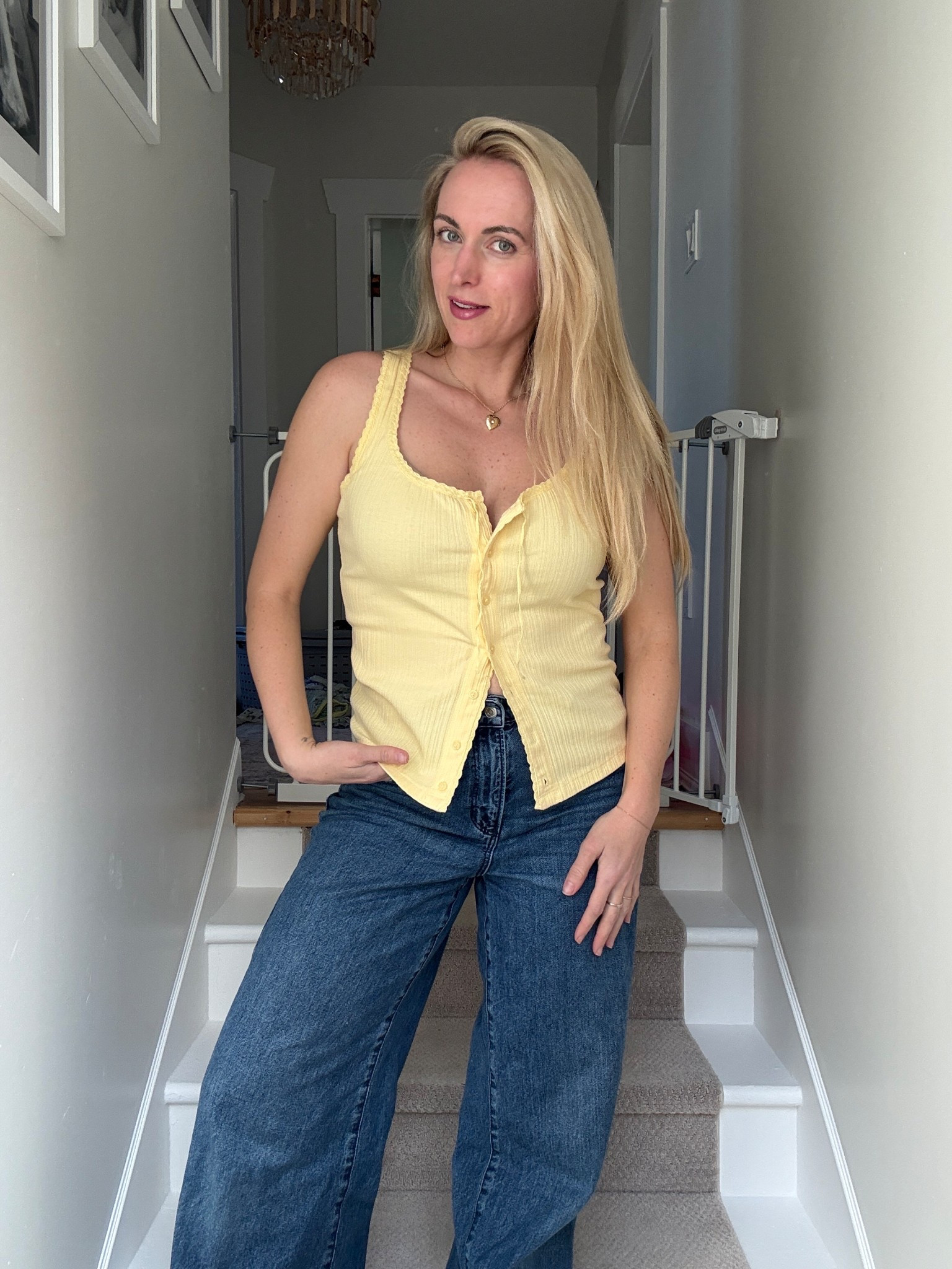 Best tank ever!! Under $25 and the most flattering fit. Comes in a lot of colors but the yellow is perfect for spring 

#LTKStyleTip #LTKFindsUnder50