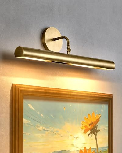 Hardwired Picture Light 30", Brass Art Display Wall Lamp, 180° Rotatable | Amazon (US)