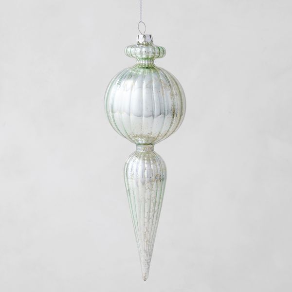 Green Spindle Ornament - 9.25" | Z Gallerie