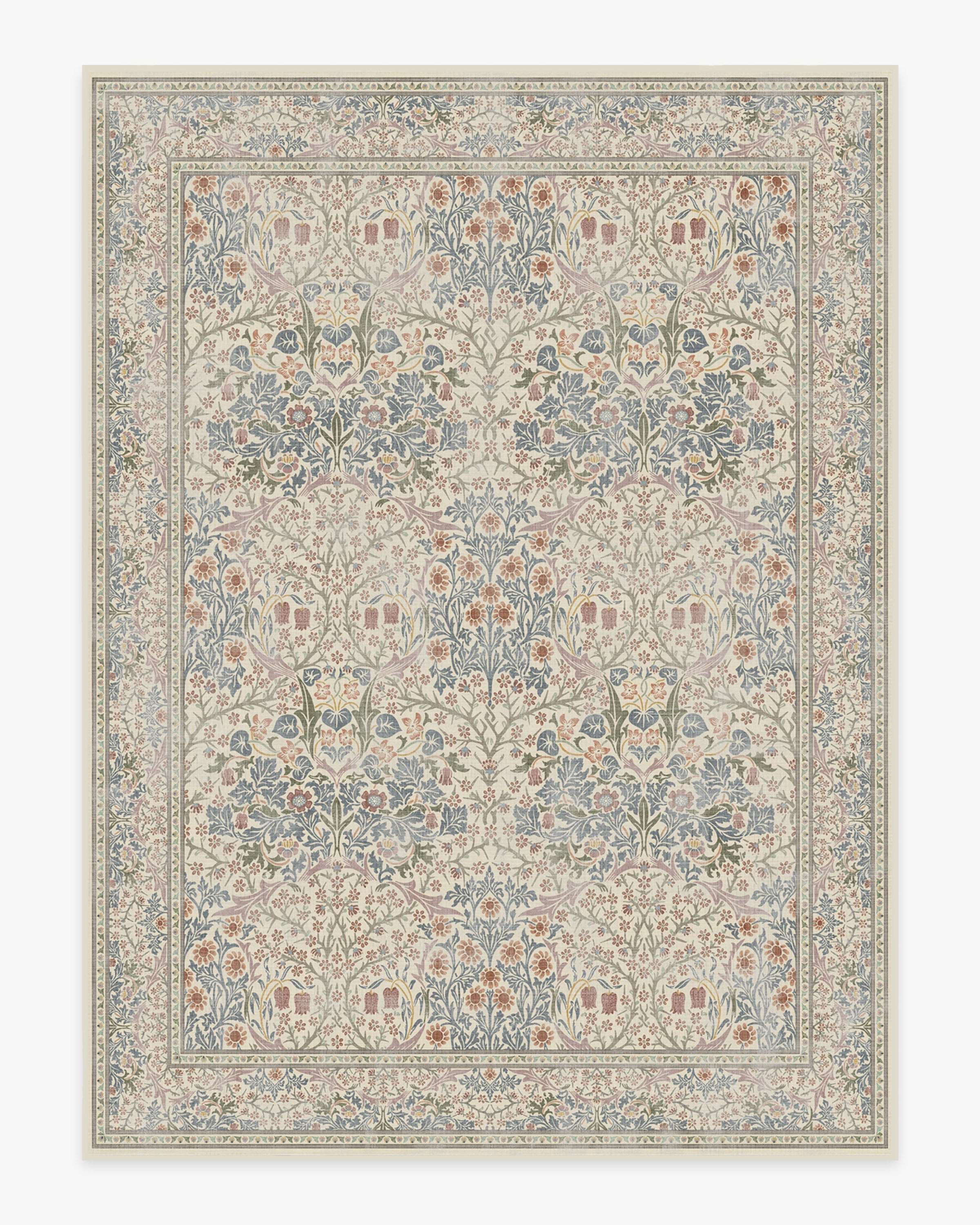 Morris & Co. Blackthorn Forest Green Rug | Ruggable