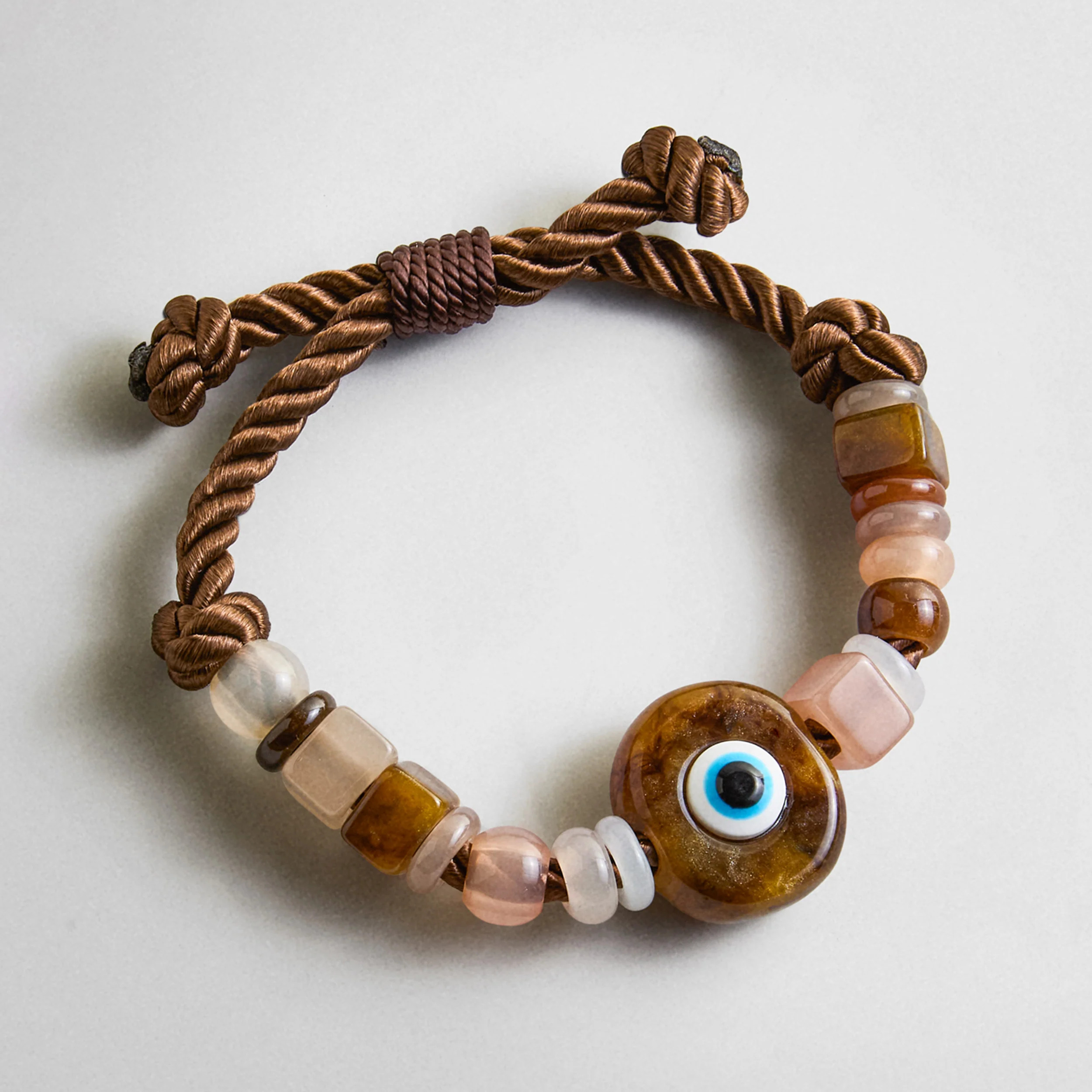 Bright Eyed Evil Eye Bracelet - Brown | BaubleBar